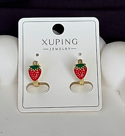 Çilek model çocuk çelik küpe