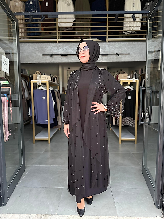 BONCUKLU ABAYA TAKIM