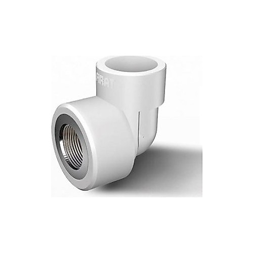 FIRAT 25 MM İÇ DİŞLİ DİRSEK BEYAZ PPRC PLASTİK BORU ( 1 ADET )