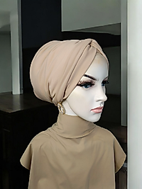 Bej dolgulu düğüm bone