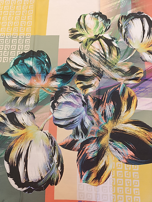 Dijital Kristal Eşarp 95 x 95 Ebat