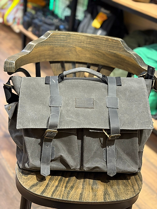 Vintage Su Geçirmez Mumlu Kanvas Unisex PC Bölmeli Günlük Okul Gezi  Postacı Omuz Çantası