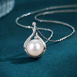 Jade'm Gold Paslanmaz Çelik İncili Kolye