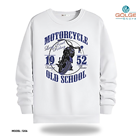 Motorcu Model Bisiklet Yaka Erkek kadın Slimfit Sweatshirt