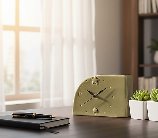 Yeşil oval Masa Saati MS048