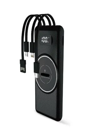 ACL Wireless Şarj Siyah Powerbank Kablolu LCD Ekran / Pd 22.5 W Manyetik 15 Watt Pil 10.000 Mah 4x Çıkış