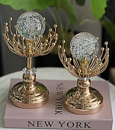 İKİLİ DEKOR KRİSTAL KÜRE GOLD RENK