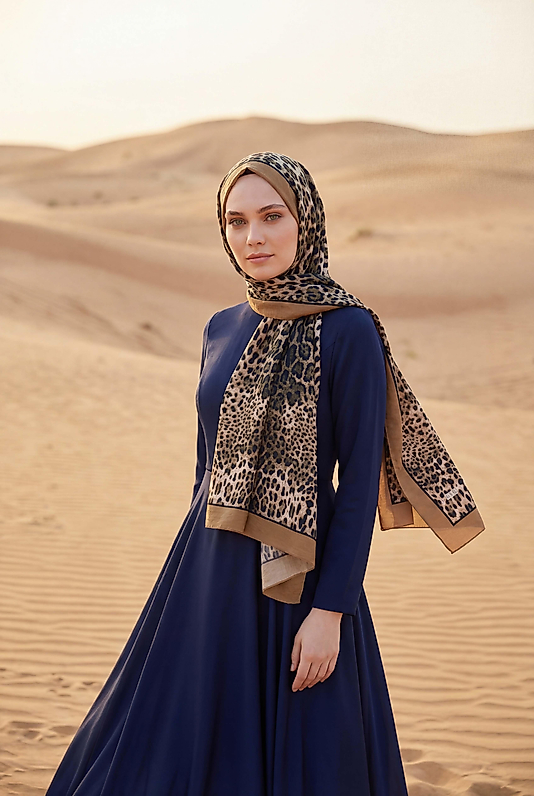 Spring Leopar Desenli Şal