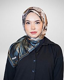 Dijital Kristal Eşarp Pastel Yaprak Desenli