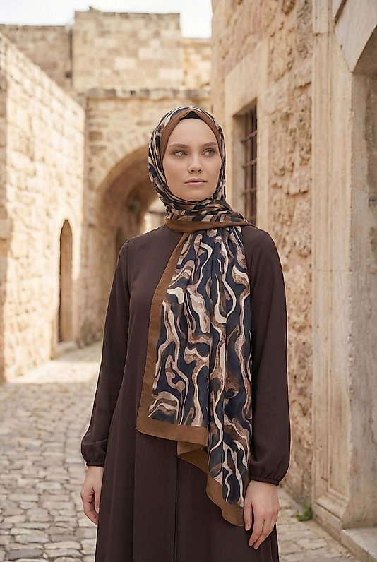 Spring kamuflaj desen şal