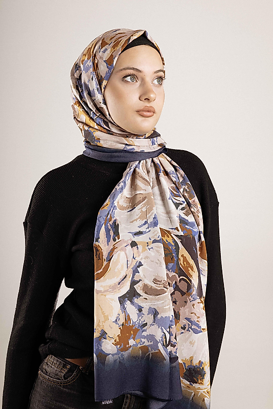 FLOOR İPEK ŞAL İTALYAN DİKİŞİ DESEN-2