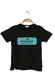 Yetişkin Kısa Kollu Bisiklet Yaka "Hz Musab Bin Umeyr" Baskılı Tişört Mevsimlik Pamuklu