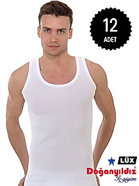 Doğan Yıldız 1610 Lüks Derby (Fitilli) Erkek Askılı Atlet 12 li Paket