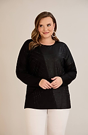 taş detaylı siyah bluz