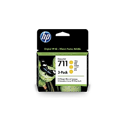 HP 711 3'lü Paket 29-ml Yellow Ink Cartridges Plotter Mürekkep Kartuşu