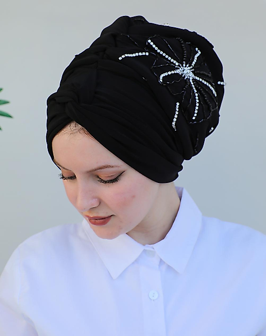 Önü Düğümlü Dolgulu El Işciligi Bone