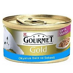 Gourmet Gold Okyanus Balıklı ve Sebzeli Kedi Maması 85 Gr