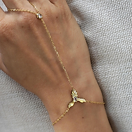 Gold Taş Detalyı Anka Kuşu Şahmeran