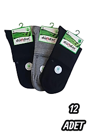 Erkek Dündar Bambu Konç Patik 12 Adet