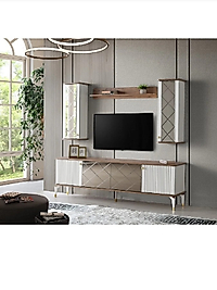 Aynalı şık TV ÜNİTESİ %100 MDF ( DEMONTE GÖNDERILECEKTIR)