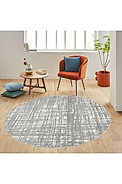 Rovigo Home Dijital Baskı Yıkanabilir Kaymaz Taban Yuvarlak Halı RVG7075 180x180 cm