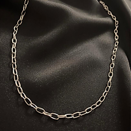 Silver Çelik Zincir Kolye-60 CM