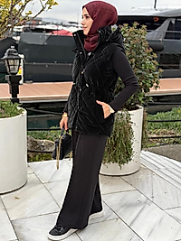 Kapitone şişme yelek/siyah