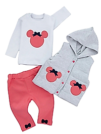 Minnie Yelekli 3 Parça Takım
