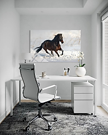 Kahverengi At Cam Tablo