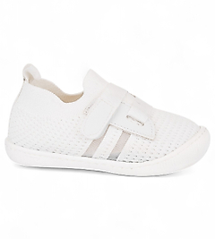 Minito Unisex Bebek Ortopedik Kaymaz Taban Cırt Cırtlı Beyaz İlk Adım Ayakkabısı&Sneaker
