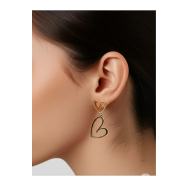 BAYAN ŞIK ÇİFT KALPLİ KÜPE