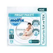 Molfix Premium Fırsat Paketi 1 Beden 72 Adet