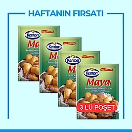 Kenton İnstant Kuru Maya (Glutensiz) 4 x 3 lü poşet