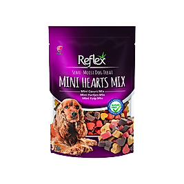 Reflex Karışık Renkli Mini Kalpli Yarı Yumuşak Köpek Ödül Maması (150 g)