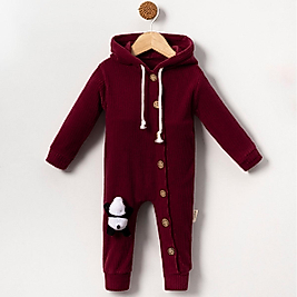 Unısex Kadife Bebek Tulumu
