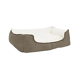 Petpretty Bej Pofuduk Kedi ve Köpek Yatağı (60 x 45 x 15 cm)