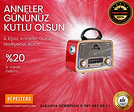 Nostaljik Radyo Bluetooth Hoparlör Şarjlı Ledli FM Radyo