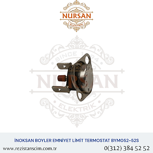 İNOKSAN BOYLER EMNİYET LİMİT TERMOSTAT BYM052-52S