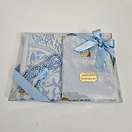 Bebe Mavisi Seccadeli Kadife Set