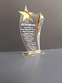 Şeffef Yıldız Plaket