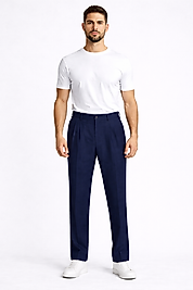 Baggy kumaş pantolon Lacivert