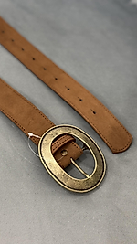 Taba Eskitme Tokalı Süet Kemer