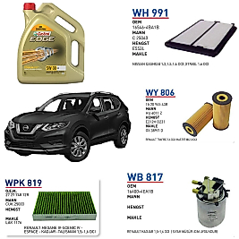 NISSAN Qashqai II 1.6 dCi 86KW 130 HP YAĞ BAKIM SETİ