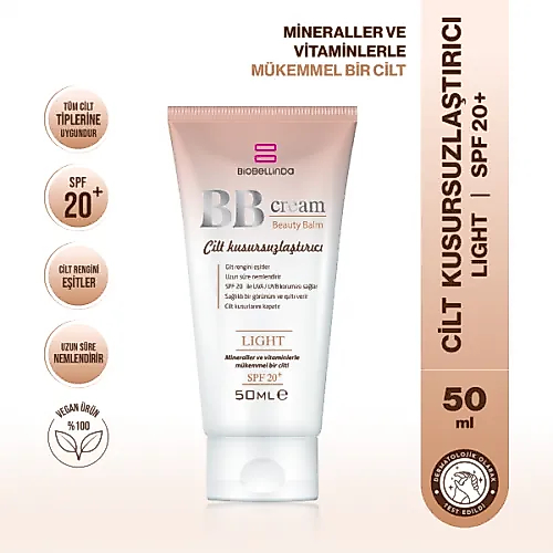 Biobellinda Bb Cream Light 50 Ml | Cilt Kusursuzlaştırıcı Kapatıcı