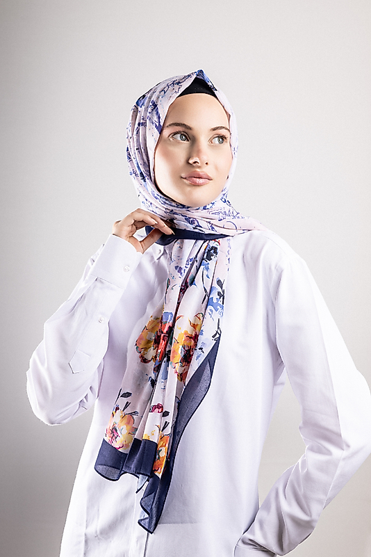 Digital Soft Şal Pastel Çiçek Desen