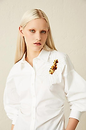 JUS DE POMMES ECRU BLOUSE