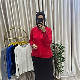 Taş serpme kaşmir kazak