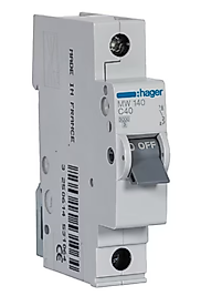 HAGER /MCB MW140 1P 40A 3KA C-40A OTOMATİK SİGORTA