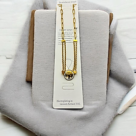 Çelik kolye hayat ağacı gold 45 cm