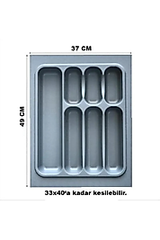37 X 49 Cm Çekmece Içi Kaşıklık Gri